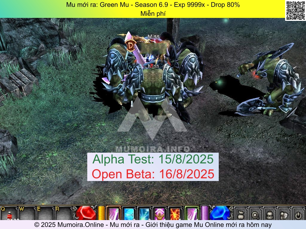 Mu mới ra, Green Mu, greenmu.top, Mu Online, Mu SS6 mới ra, Mu Test tháng 8 2025, Miễn phí, Season 6.9