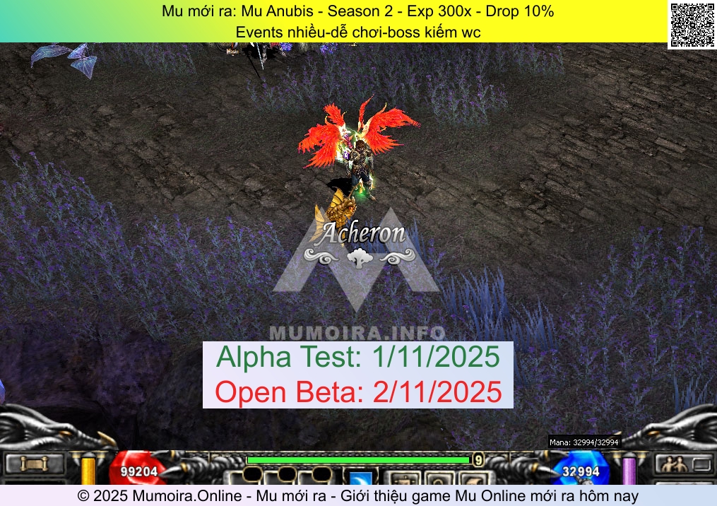 Mu mới ra, Mu Anubis, mu-anubis.co, Mu Online, Mu SS2 mới ra, Mu Test tháng 11 2025, Events nhiều-dễ chơi-boss kiếm wc, Season 2