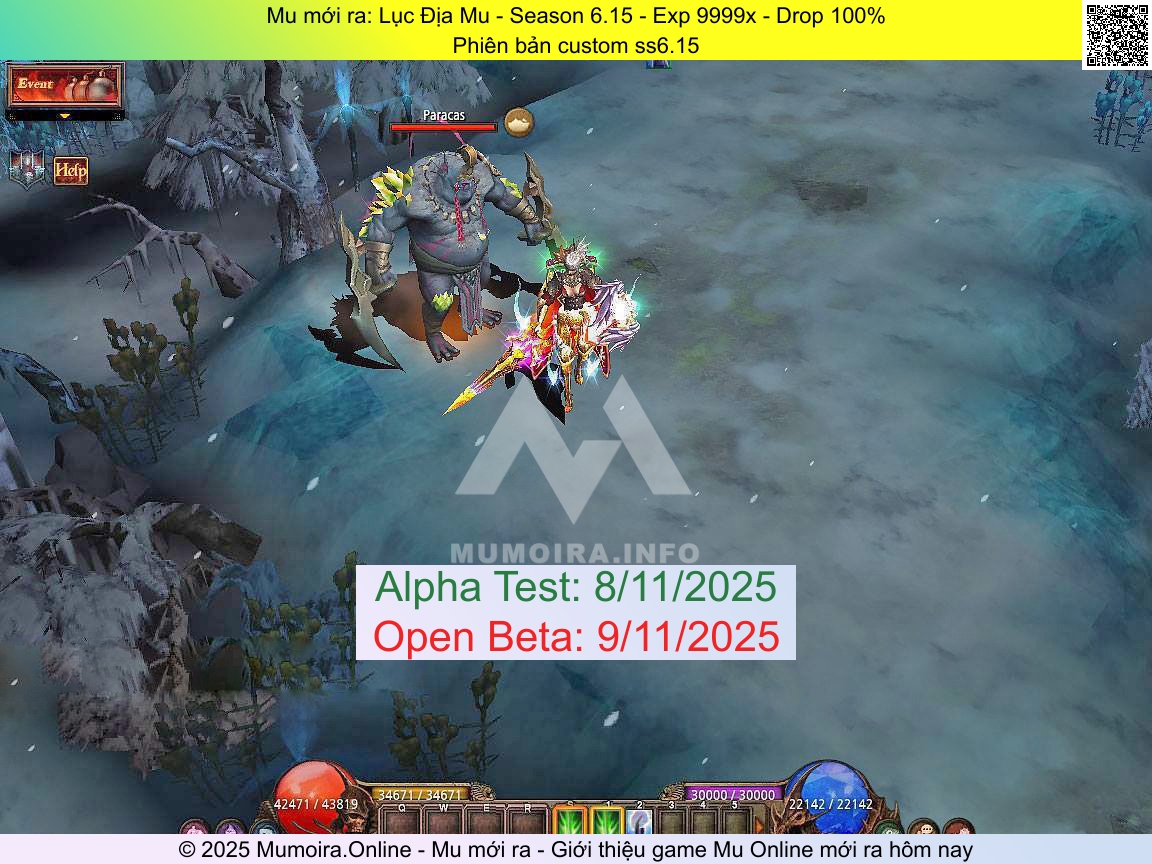 Mu mới ra, Lục Địa Mu, lucdiamu.top, Mu Online, Mu SS6 mới ra, Mu Test tháng 11 2025, Phiên bản custom ss6.15, Season 6.15