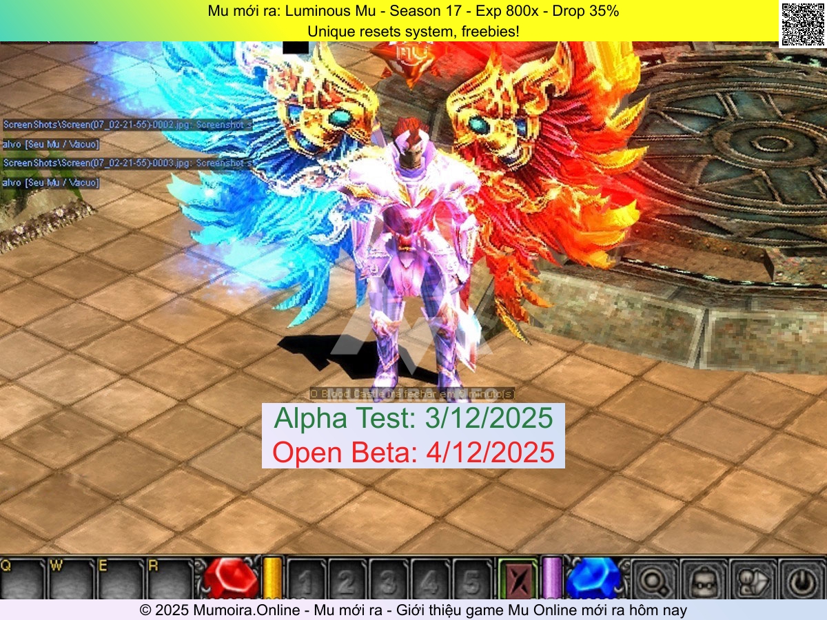 Mu mới ra, Luminous Mu, luminousmu.com, Mu Online, Mu SS17 mới ra, Mu Test tháng 12 2025, Unique resets system, freebies!, Season 17