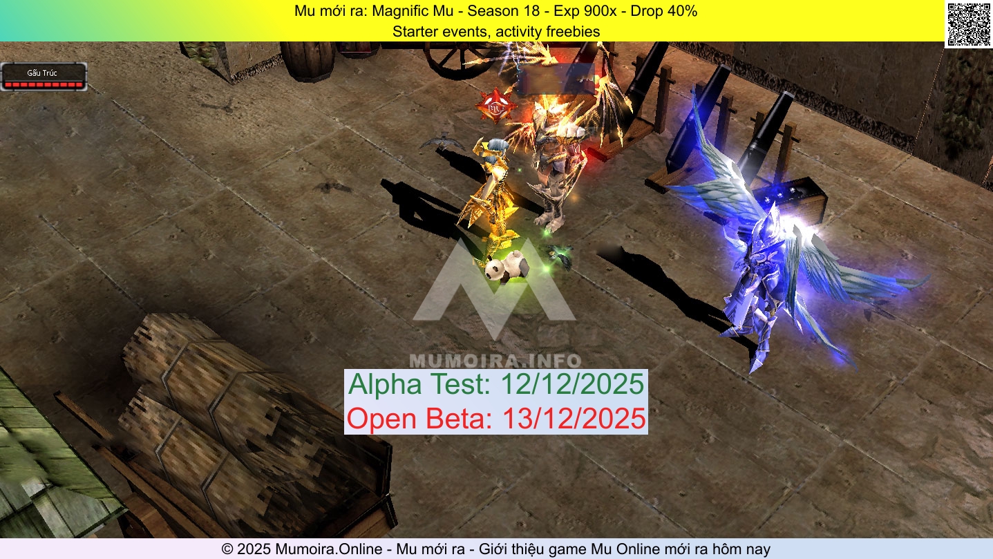 Mu mới ra, Magnific Mu, magnificmu.com, Mu Online, Mu SS18 mới ra, Mu Test tháng 12 2025, Starter events, activity freebies, Season 18