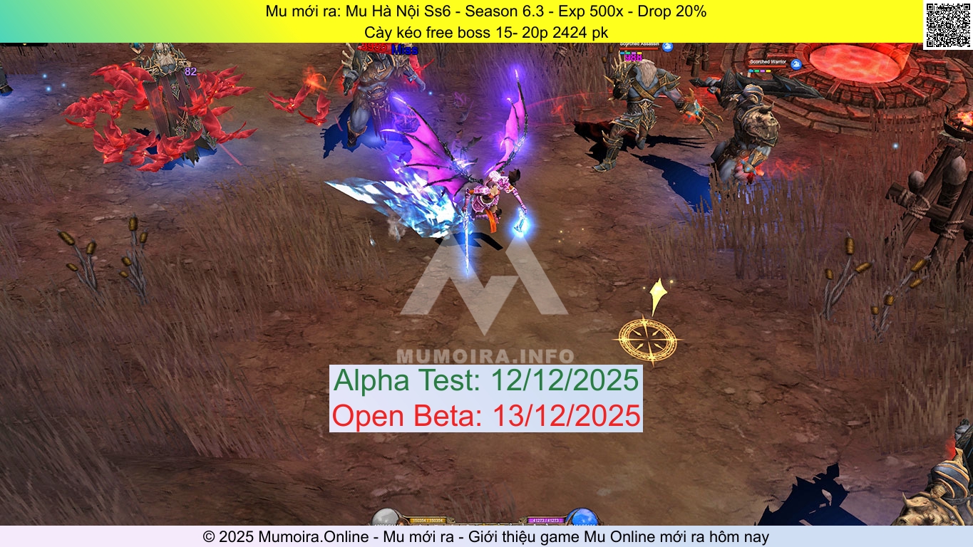 Mu mới ra, Mu Hà Nội Ss6, muhn-ss6.net, Mu Online, Mu SS6 mới ra, Mu Test tháng 12 2025, Cày kéo free boss 15- 20p 2424 pk, Season 6.3
