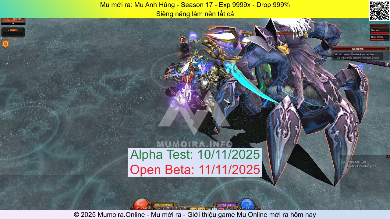 Mu mới ra, Mu Anh Hùng, muanhhung.info, Mu Online, Mu SS17 mới ra, Mu Test tháng 11 2025, Siêng năng làm nên tất cả, Season 17