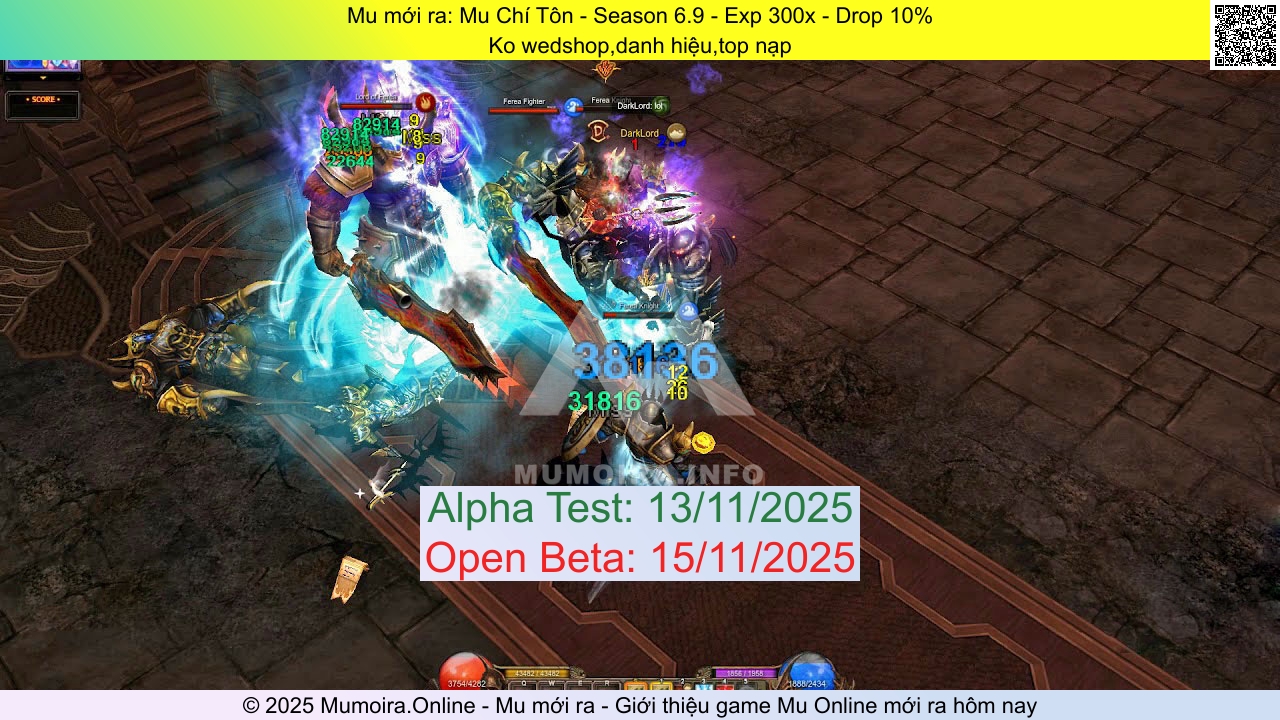 Mu mới ra, Mu Chí Tôn, muchiton.pro, Mu Online, Mu SS6 mới ra, Mu Test tháng 11 2025, Ko wedshop,danh hiệu,top nạp, Season 6.9