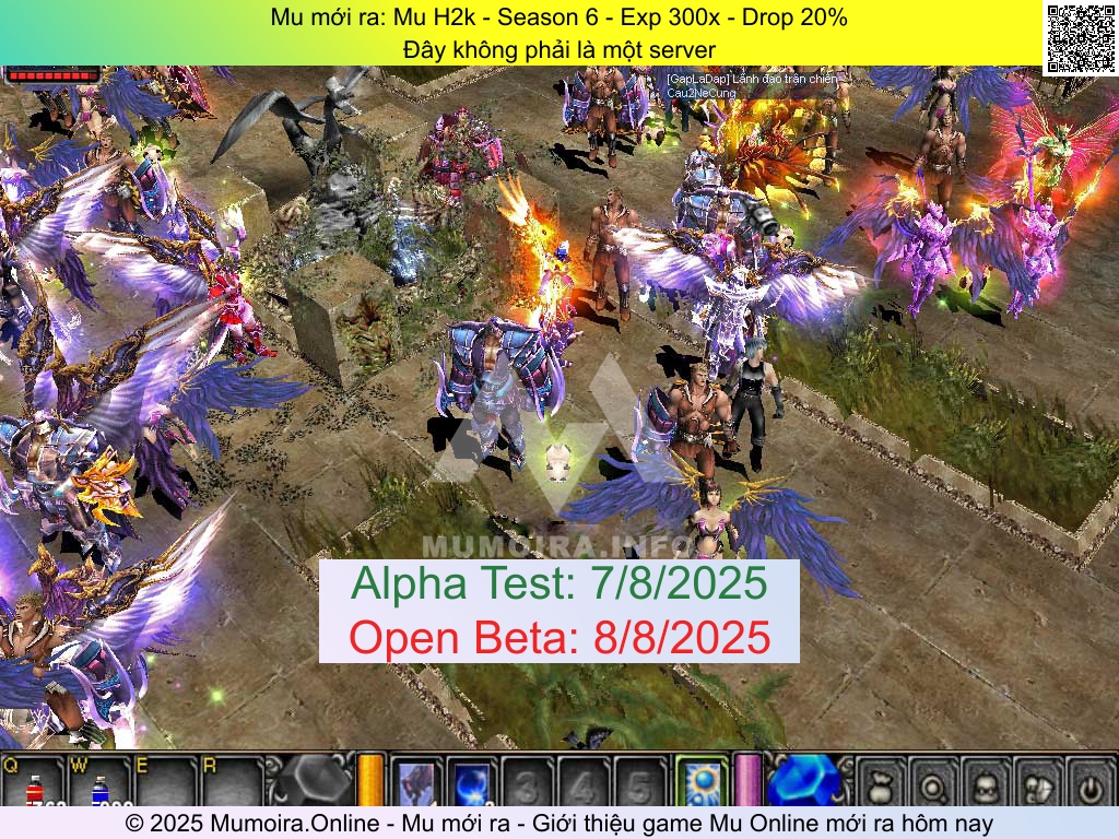 Mu mới ra, Mu H2k, mu-h2k.com, Mu Online, Mu SS6 mới ra, Mu Test tháng 8 2025, Đây không phải là một server, Season 6
