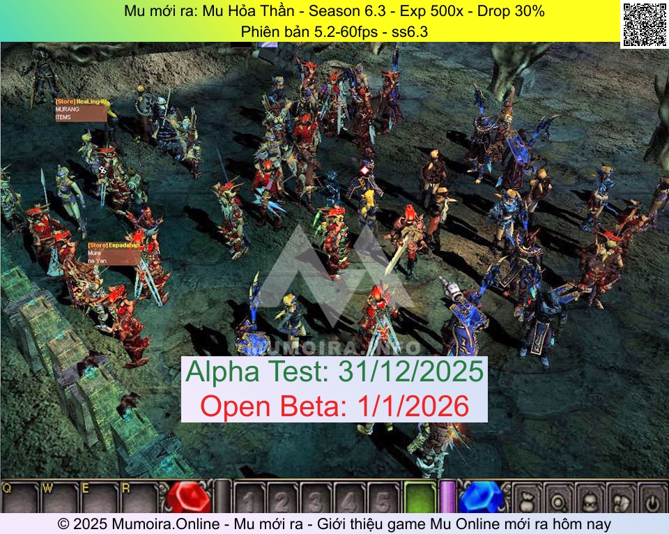 Mu mới ra, Mu Hỏa Thần, mu-hoathan.com, Mu Online, Mu SS6 mới ra, Mu Test tháng 12 2025, Phiên bản 5.2-60fps - ss6.3, Season 6.3