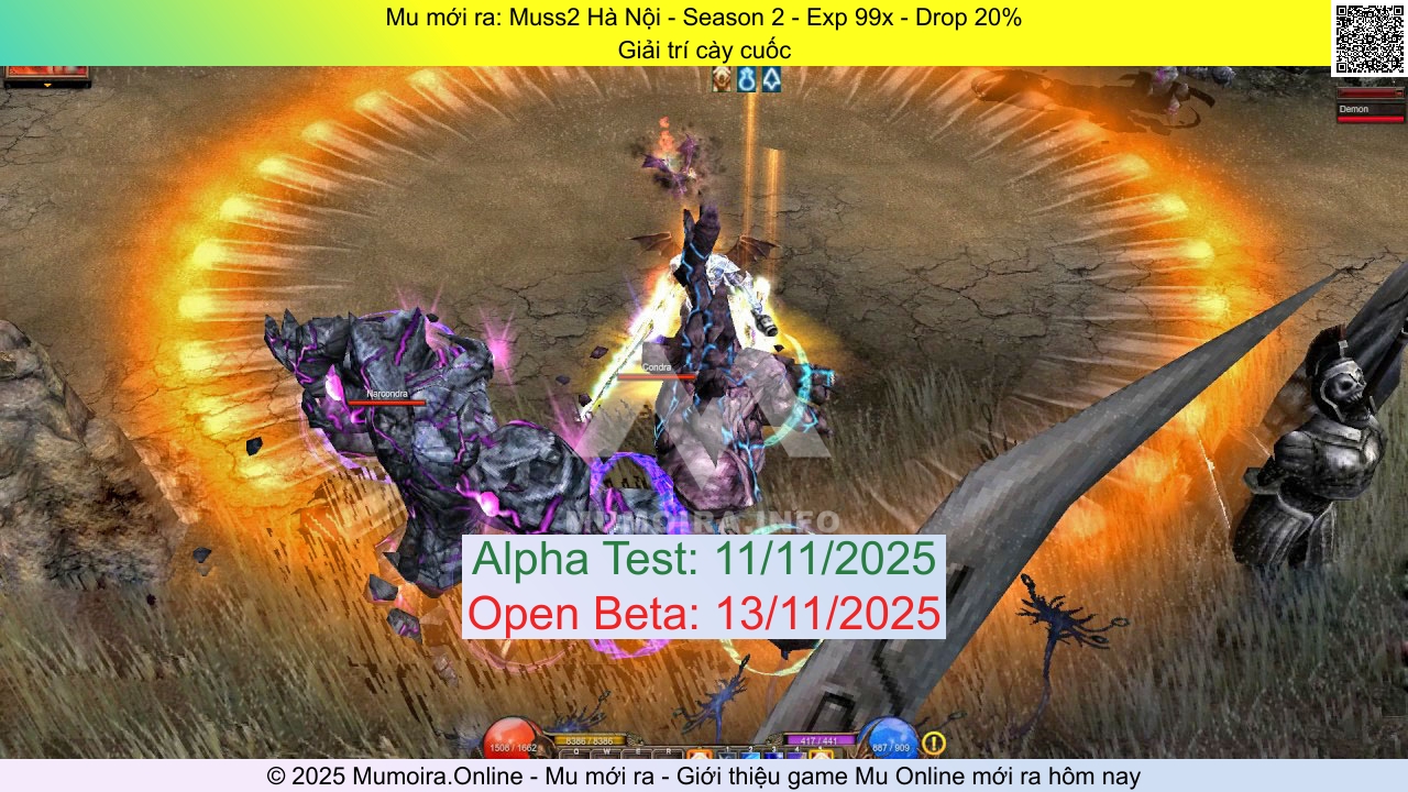 Mu mới ra, Muss2 Hà Nội, muss2-hanoi.com, Mu Online, Mu SS2 mới ra, Mu Test tháng 11 2025, Giải trí cày cuốc, Season 2