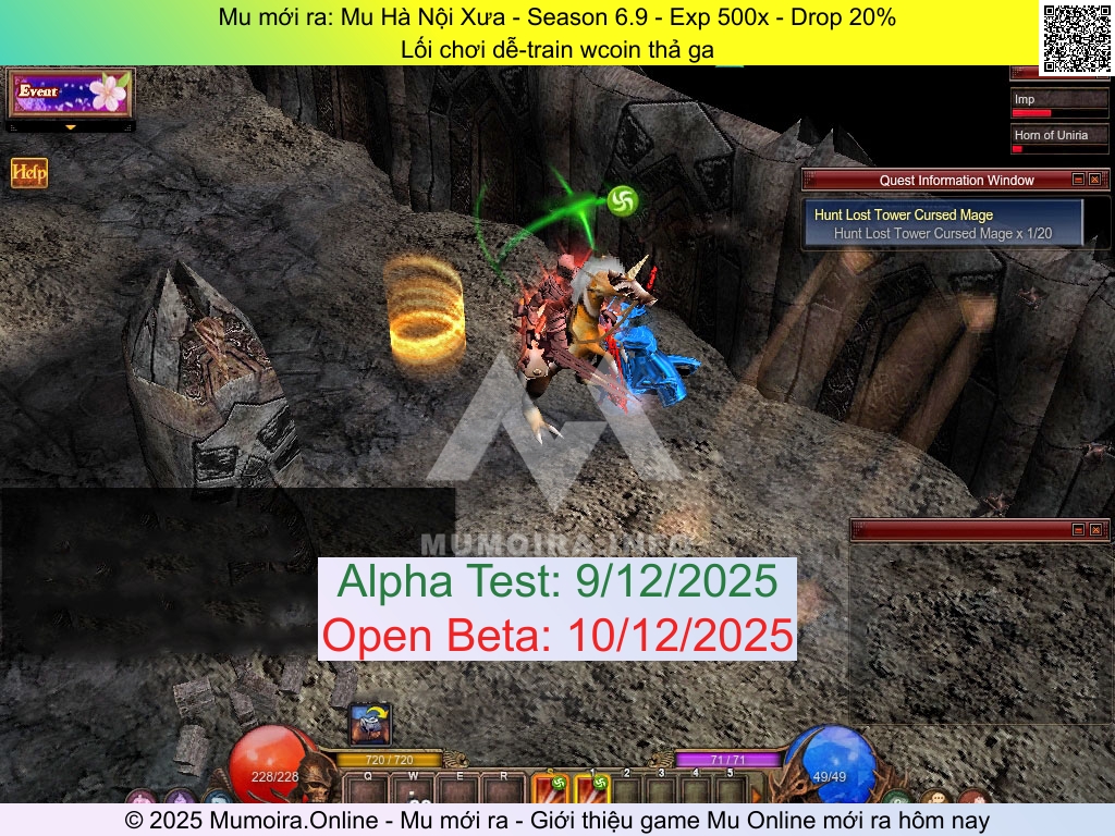 Mu mới ra, Mu Hà Nội Xưa, hanoixua.pro, Mu Online, Mu SS6 mới ra, Mu Test tháng 12 2025, Lối chơi dễ-train wcoin thả ga, Season 6.9