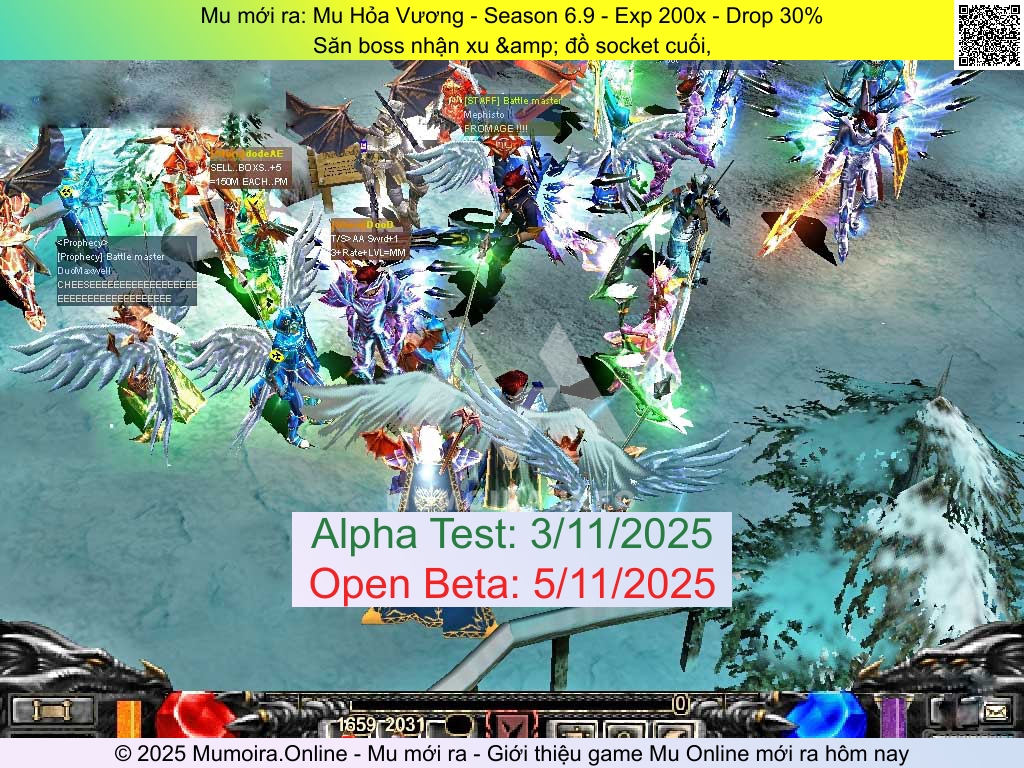 Mu mới ra, Mu Hỏa Vương, muhoavuong.com, Mu Online, Mu SS6 mới ra, Mu Test tháng 11 2025, Săn boss nhận xu &amp; đồ socket cuối,, Season 6.9