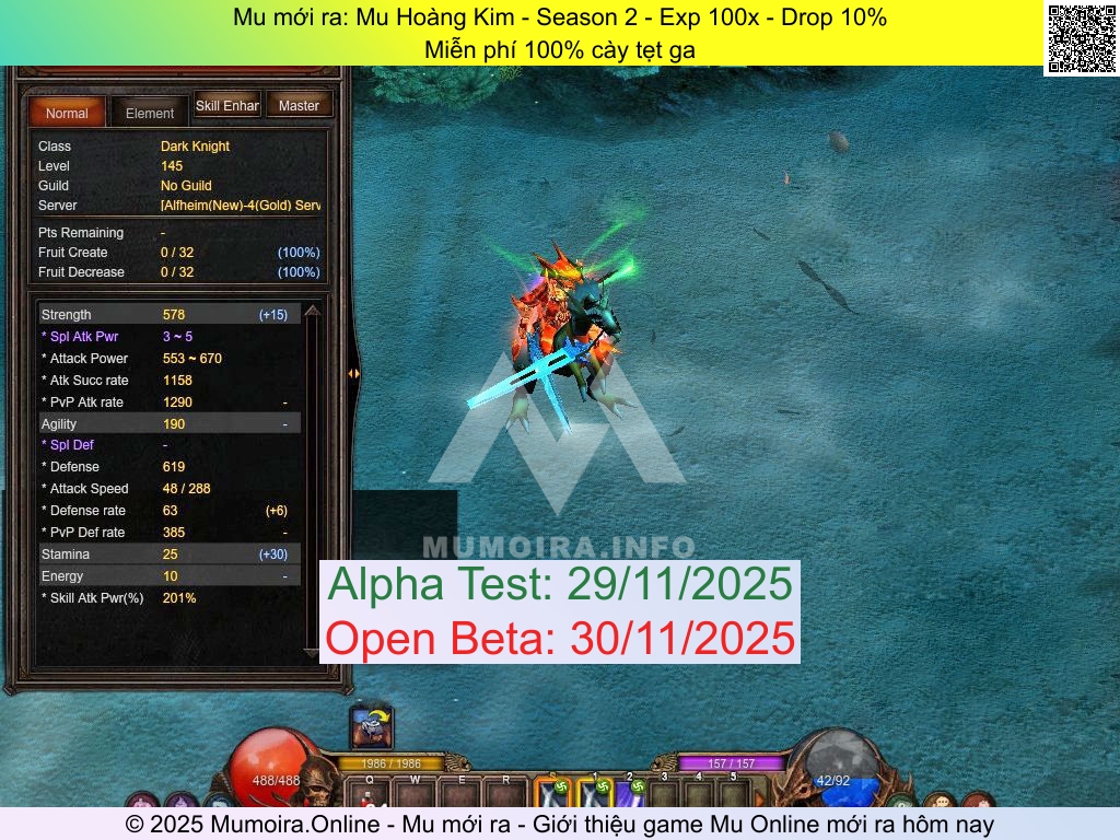 Mu mới ra, Mu Hoàng Kim, muhoangkim.tv, Mu Online, Mu SS2 mới ra, Mu Test tháng 11 2025, Miễn phí 100% cày tẹt ga, Season 2