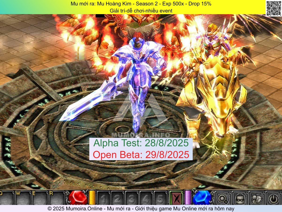 Mu mới ra, Mu Hoàng Kim, hoangkim.info, Mu Online, Mu SS2 mới ra, Mu Test tháng 8 2025, Giải trí-dễ chơi-nhiều event, Season 2