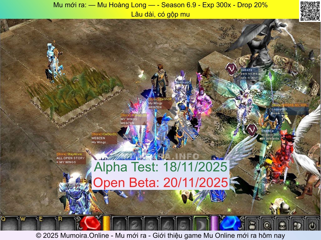 Mu mới ra, Mu Hoàng Long, id.muhoanglong.net, Mu Online, Mu SS6 mới ra, Mu Test tháng 11 2025, Lâu dài, có gộp mu, Season 6.9