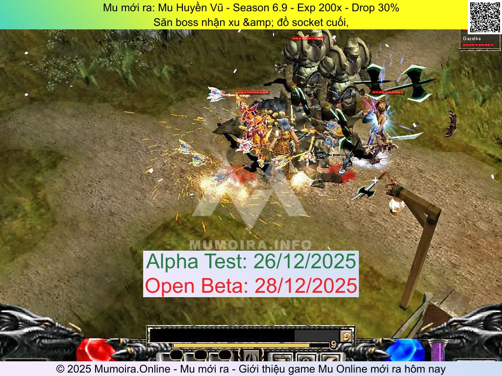 Mu mới ra, Mu Huyền Vũ, muhuyenvu.com, Mu Online, Mu SS6 mới ra, Mu Test tháng 12 2025, Săn boss nhận xu &amp; đồ socket cuối,, Season 6.9