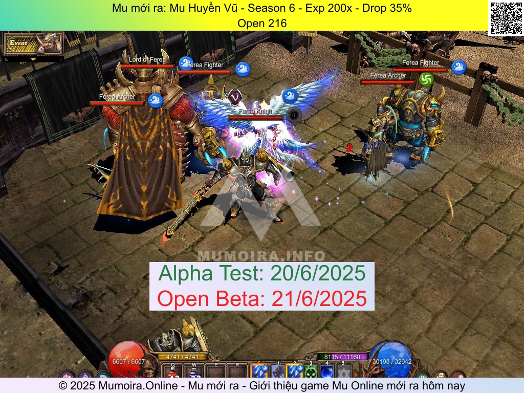 Mu mới ra, Mu Huyền Vũ, muhuyenvu.pro, Mu Online, Mu SS6 mới ra, Mu Test tháng 6 2025, Open 216, Season 6