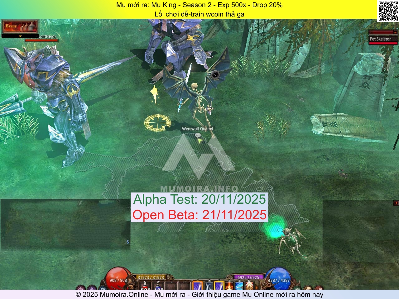 Mu mới ra, Mu King, mu-king.info, Mu Online, Mu SS2 mới ra, Mu Test tháng 11 2025, Lối chơi dễ-train wcoin thả ga, Season 2