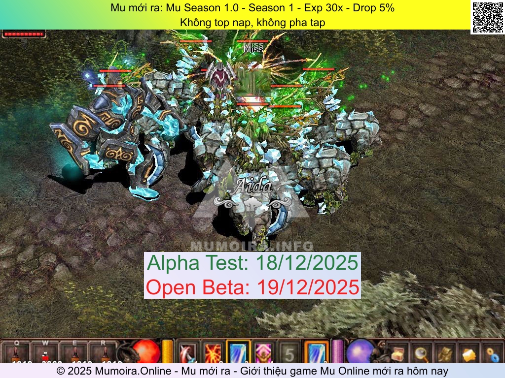 Mu mới ra, Mu Season 1.0, mus1.co, Mu Online, Mu SS1 mới ra, Mu Test tháng 12 2025, Không top nap, không pha tap, Season 1