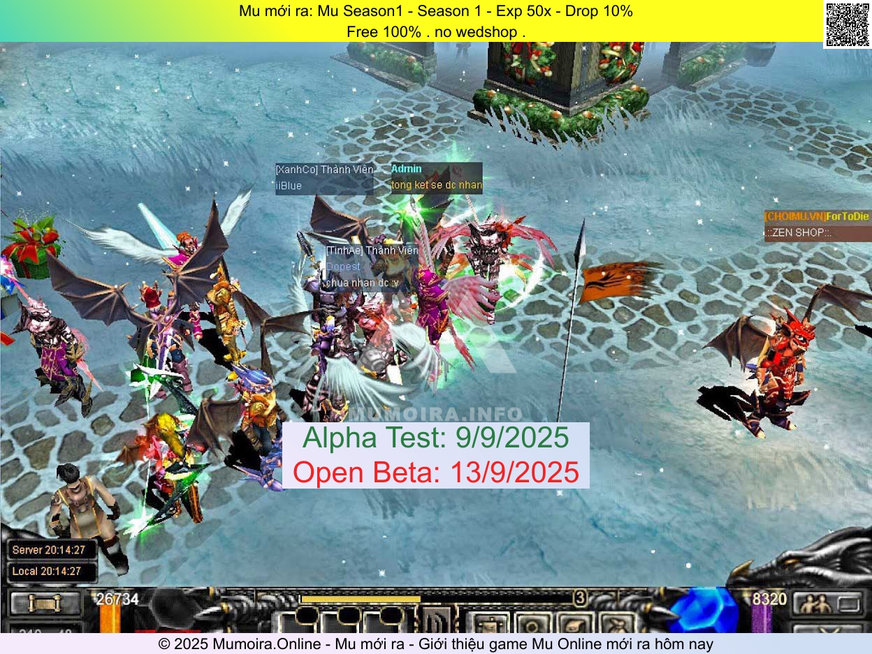 Mu mới ra, Mu Hanoi97, hanoi97.net, Mu Online, Mu SS1 mới ra, Mu Test tháng 9 2025, Free 100% . no wedshop ., Season 1