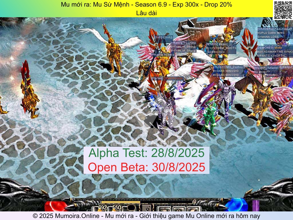 Mu mới ra, Mu Sứ Mệnh, id.musumenh.com, Mu Online, Mu SS6 mới ra, Mu Test tháng 8 2025, Lâu dài, Season 6.9