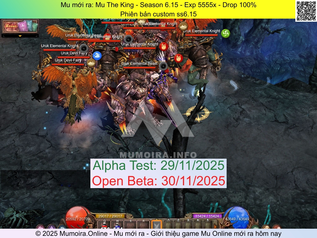 Mu mới ra, Mu The King, mu-theking.online, Mu Online, Mu SS6 mới ra, Mu Test tháng 11 2025, Phiên bản custom ss6.15, Season 6.15
