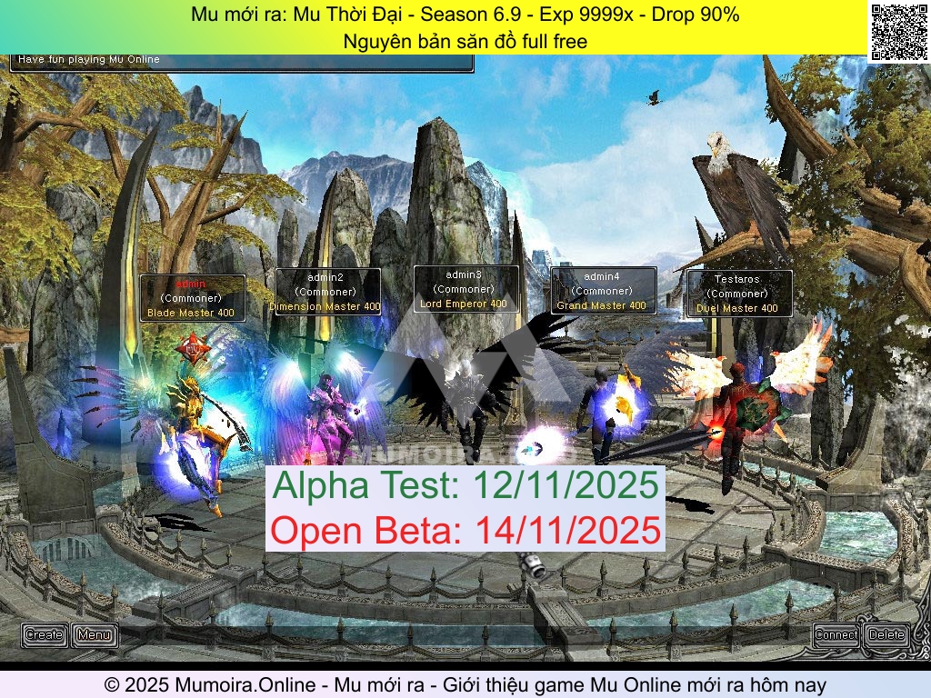 Mu mới ra, Mu Thời Đại, muthoidai.vip, Mu Online, Mu SS6 mới ra, Mu Test tháng 11 2025, Nguyên bản săn đồ full free, Season 6.9