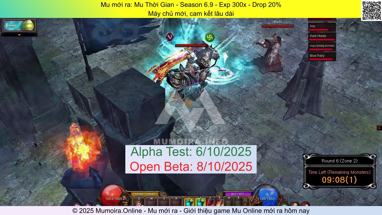 Mu mới ra, Mu Thời Gian, id.muthoigian.com, Mu Online, Mu SS6 mới ra, Mu Test tháng 10 2025, Máy chủ mới, cam kết lâu dài, Season 6.9