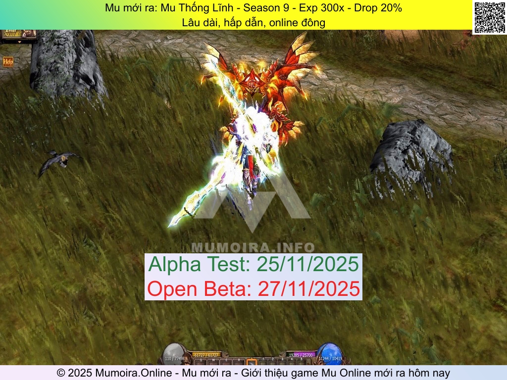 Mu mới ra, Mu Thống Lĩnh, id.muthonglinh.com, Mu Online, Mu SS9 mới ra, Mu Test tháng 11 2025, Lâu dài, hấp dẫn, online đông, Season 9