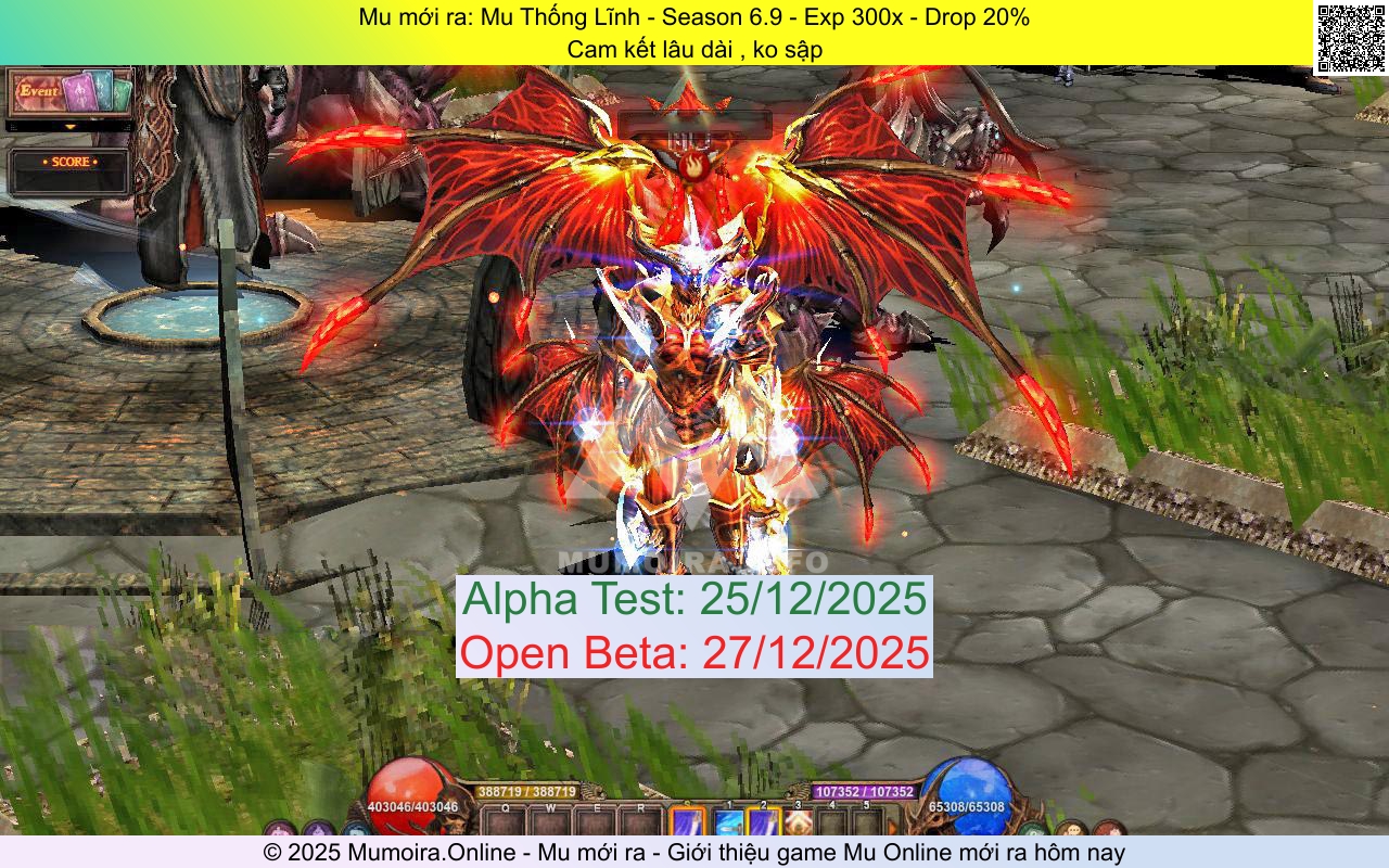 Mu mới ra, Mu Thống Lĩnh, id.muthonglinh.com, Mu Online, Mu SS6 mới ra, Mu Test tháng 12 2025, Cam kết lâu dài , ko sập, Season 6.9