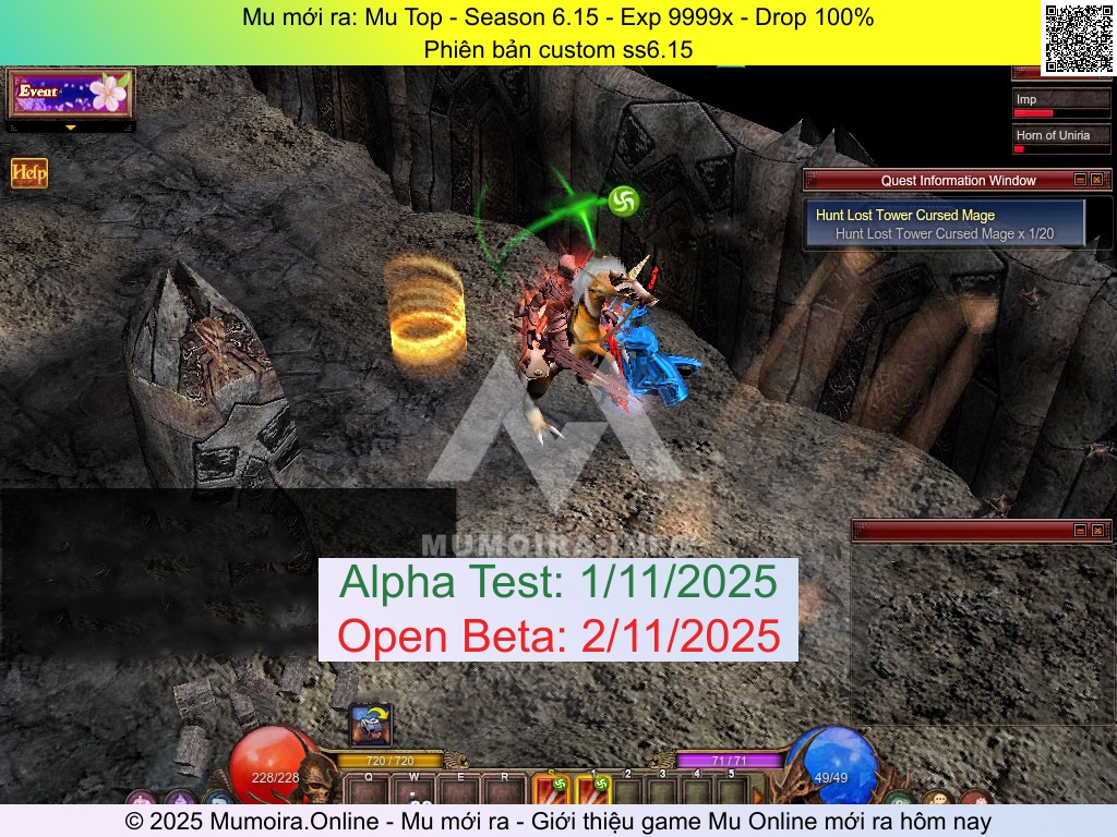 Mu mới ra, Mu Top, mu-top.info, Mu Online, Mu SS6 mới ra, Mu Test tháng 11 2025, Phiên bản custom ss6.15, Season 6.15