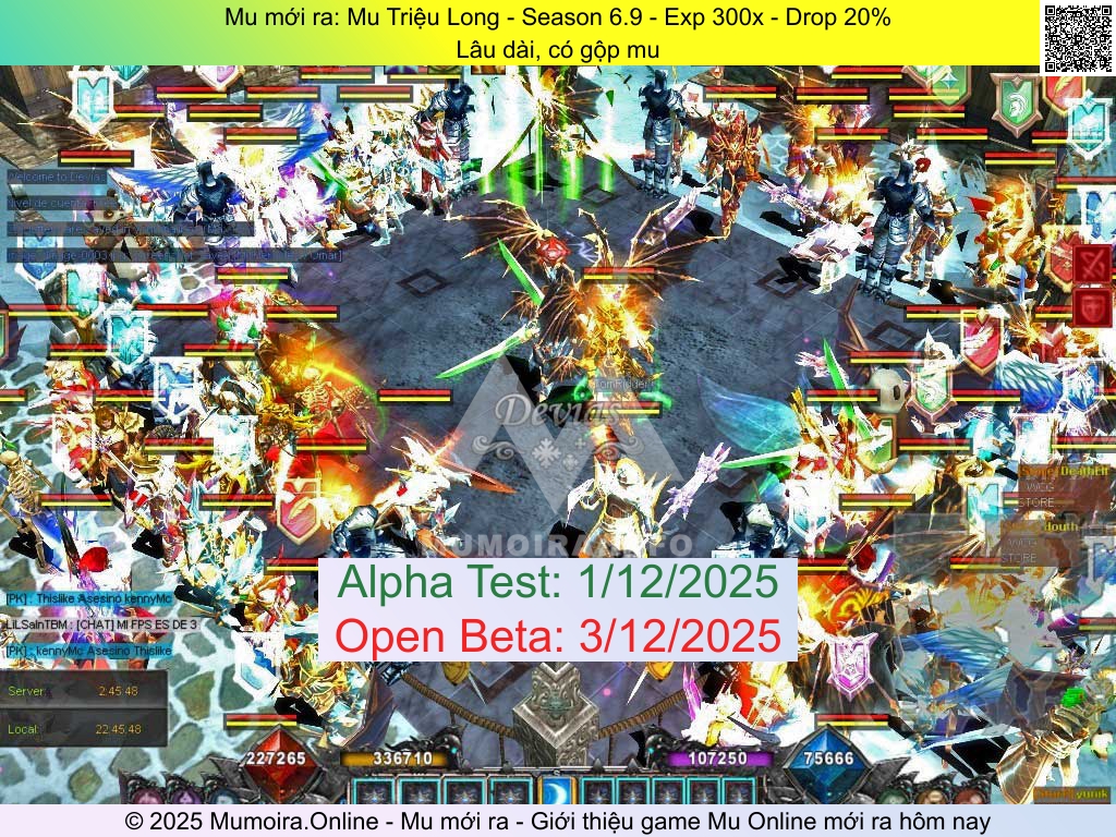 Mu mới ra, Mu Triệu Long, mutrieulong.com, Mu Online, Mu SS6 mới ra, Mu Test tháng 12 2025, Lâu dài, có gộp mu, Season 6.9