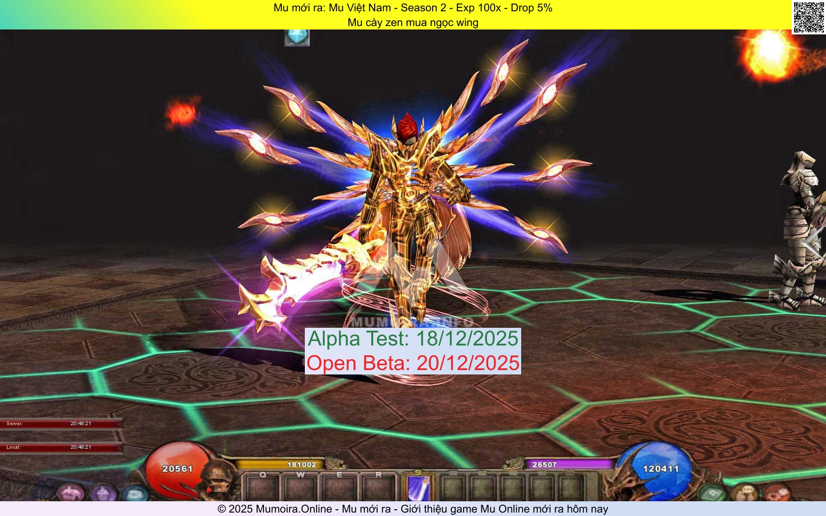 Mu mới ra, Mu Việt Nam, muvietnam.vip, Mu Online, Mu Season 2 mới ra, Mu Test tháng 12 2025, Mu cày zen mua ngọc wing, Mu Online Season 2