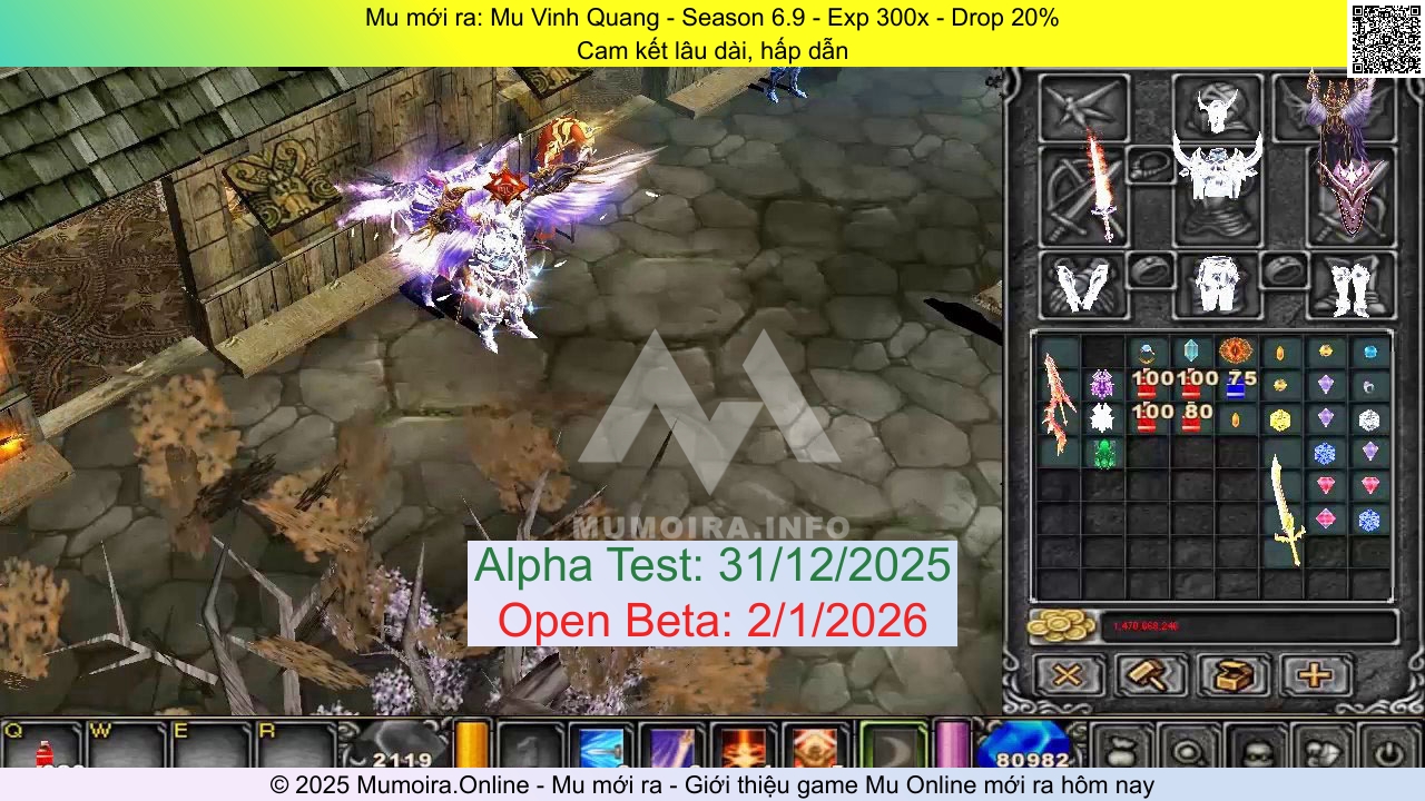 Mu mới ra, Mu Vinh Quang, id.muvinhquang.com, Mu Online, Mu SS6 mới ra, Mu Test tháng 12 2025, Cam kết lâu dài, hấp dẫn, Season 6.9