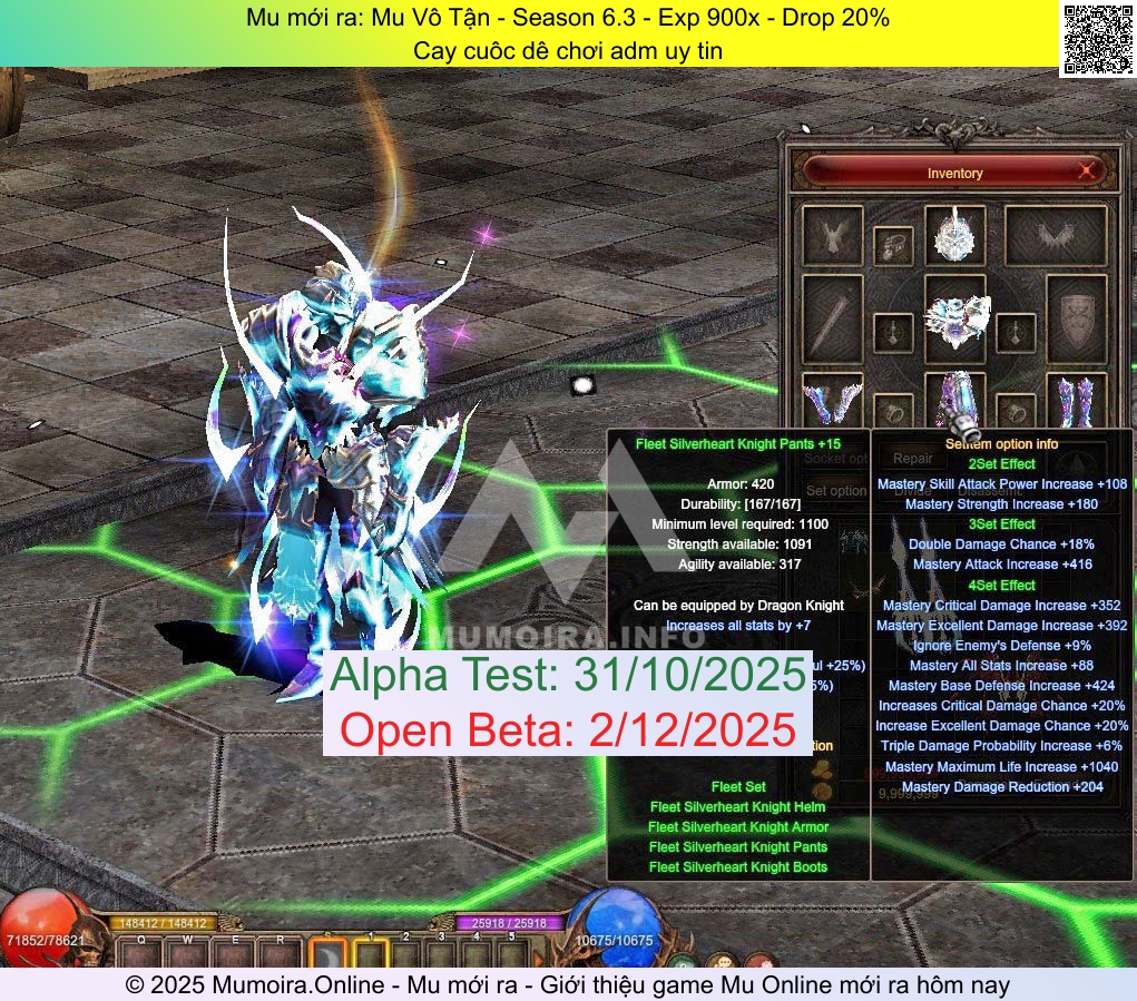 Mu mới ra, Mu Vô Tận, mu-votan.info, Mu Online, Mu SS6 mới ra, Mu Test tháng 10 2025, Cay cuôc dê chơi adm uy tin, Season 6.3
