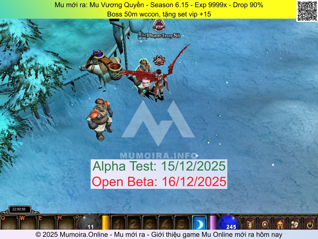 Mu mới ra, Mu Vương Quyền, mu-vuongquyen.info, Mu Online, Mu SS6 mới ra, Mu Test tháng 12 2025, Boss 50m wccon, tặng set vip +15, Season 6.15