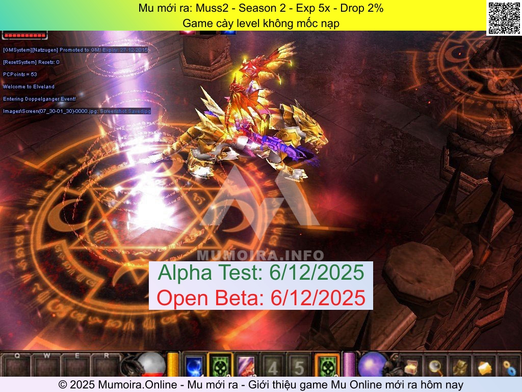 Mu mới ra, Muss2, season2.co, Mu Online, Mu SS2 mới ra, Mu Test tháng 12 2025, Game cày level không mốc nạp, Season 2