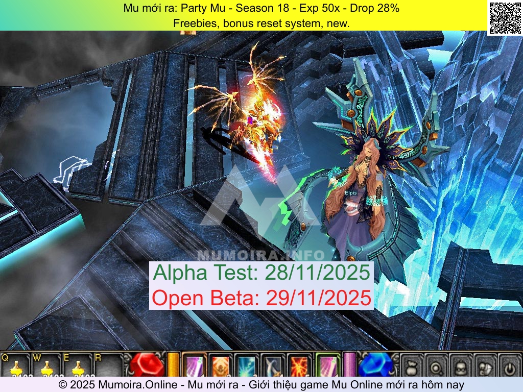 Mu mới ra, Party Mu, partymu.net, Mu Online, Mu SS18 mới ra, Mu Test tháng 11 2025, Freebies, bonus reset system, new., Season 18