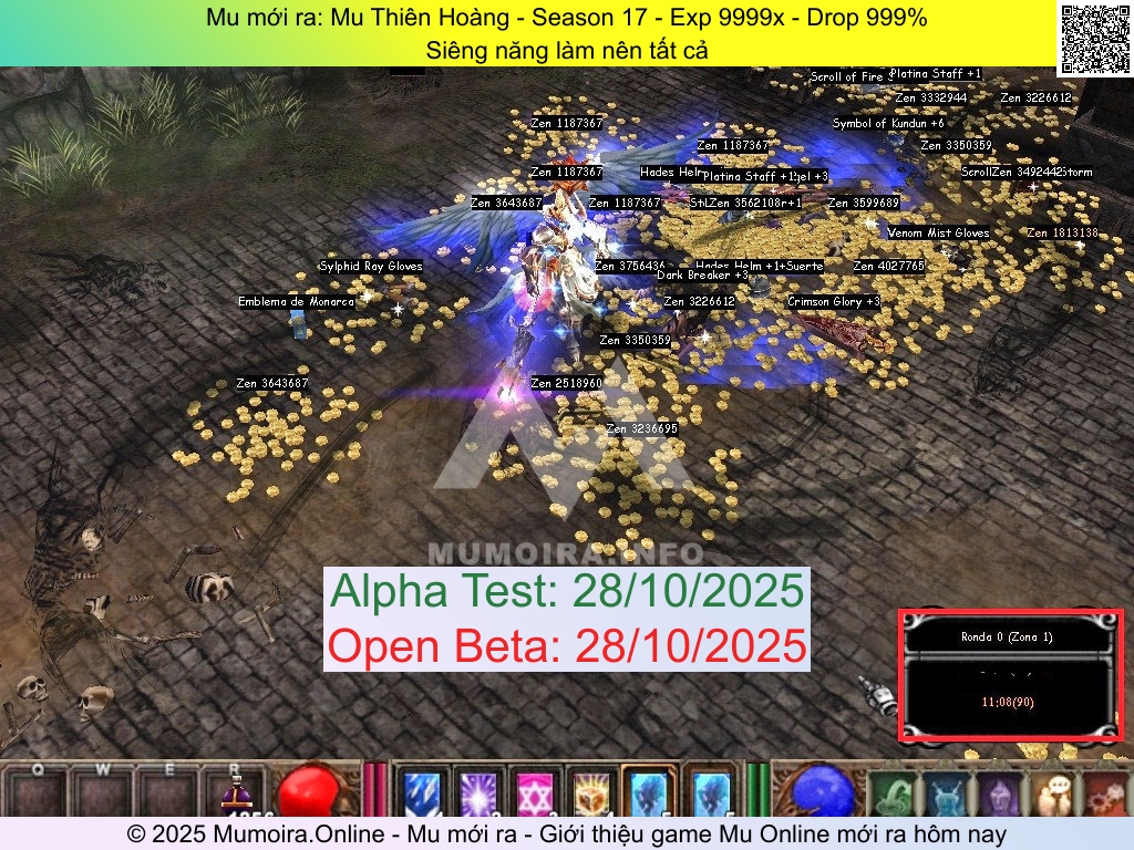 Mu mới ra, Mu Thiên Hoàng, muthienhoang.com, Mu Online, Mu SS17 mới ra, Mu Test tháng 10 2025, Siêng năng làm nên tất cả, Season 17