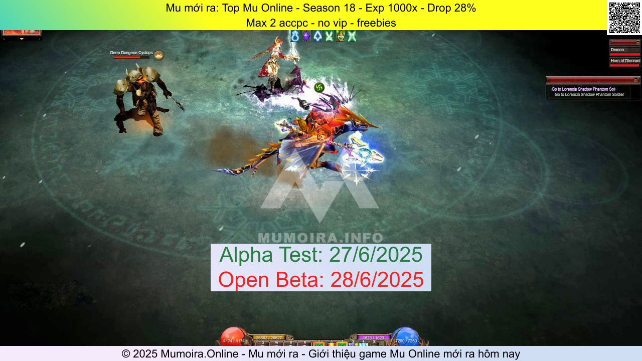 Mu mới ra, Top Mu Online, topmuonline.net, Mu Online, Mu SS18 mới ra, Mu Test tháng 6 2025, Max 2 accpc - no vip - freebies, Season 18 Mu mới ra, Top Mu Online, topmuonline.net, Mu Online, Mu SS18 mới ra, Mu Test tháng 6 2025, Max 2 accpc - no vip - freebies, Season 18