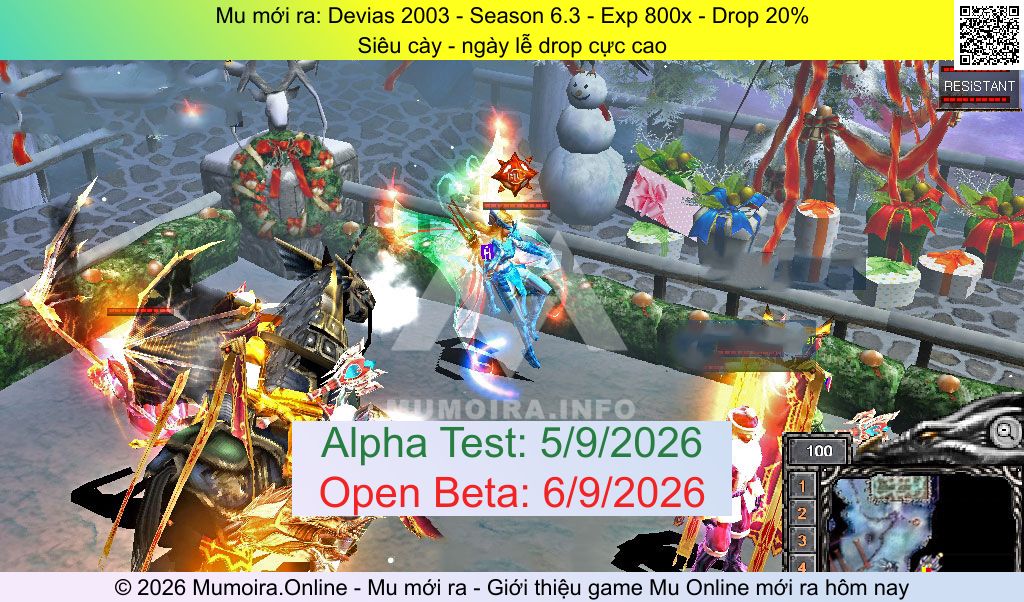 Mu mới ra, Devias 2003, hoainiem2003.vip, Mu Online, Mu SS6 mới ra, Mu Test tháng 9 2026, Siêu cày - ngày lễ drop cực cao, Season 6.3