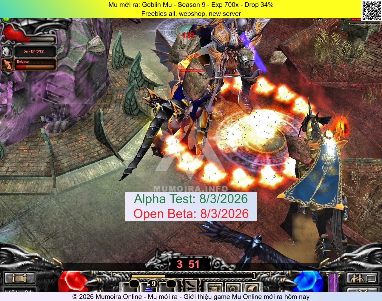 Mu mới ra, Goblin Mu, goblinmu.com, Mu Online, Mu SS9 mới ra, Mu Test tháng 3 2026, Freebies all, webshop, new server, Season 9