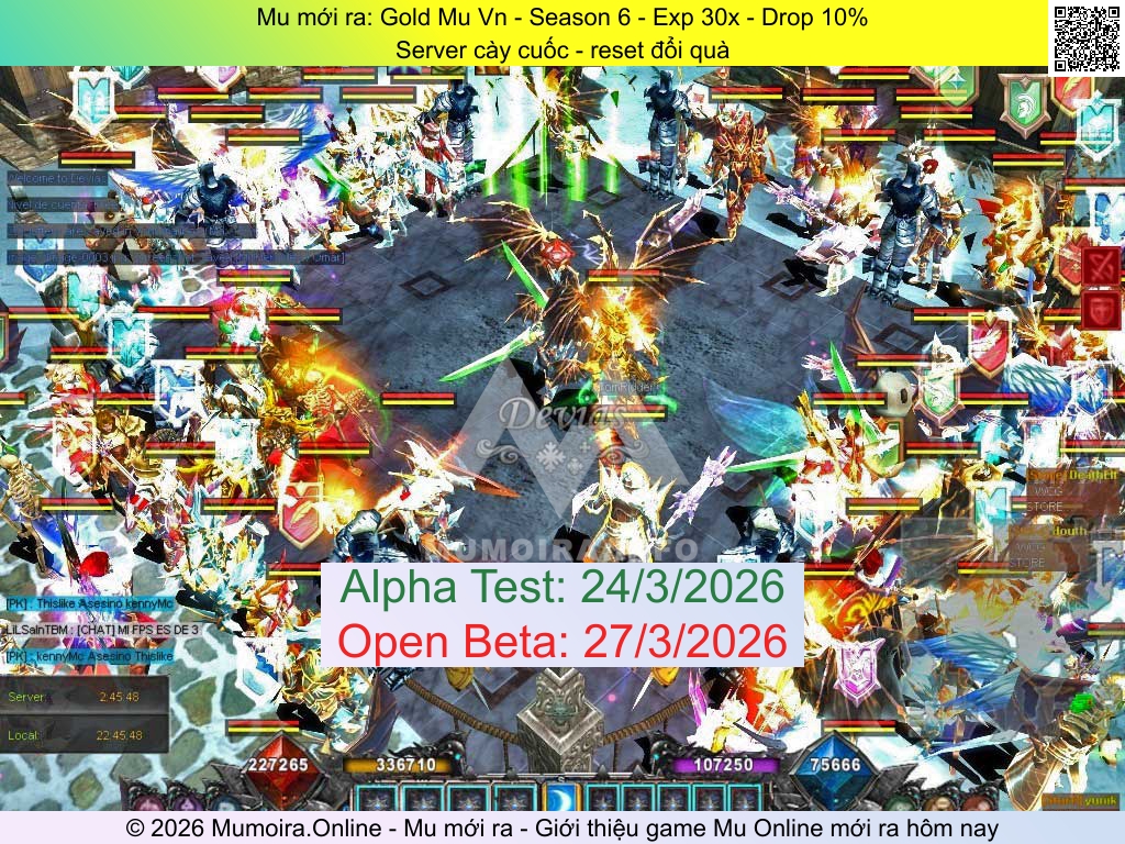 Mu mới ra, Gold Mu Vn, goldmuvn.com, Mu Online, Mu SS6 mới ra, Mu Test tháng 3 2026, Server cày cuốc - reset đổi quà, Season 6