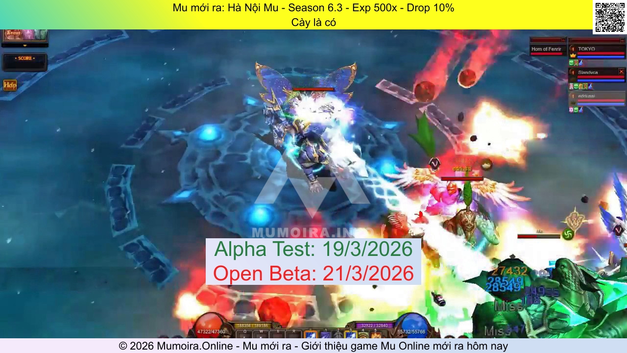 Mu mới ra, Hà Nội Mu, hanoimu.top, Mu Online, Mu SS6 mới ra, Mu Test tháng 3 2026, Cày là có, Season 6.3