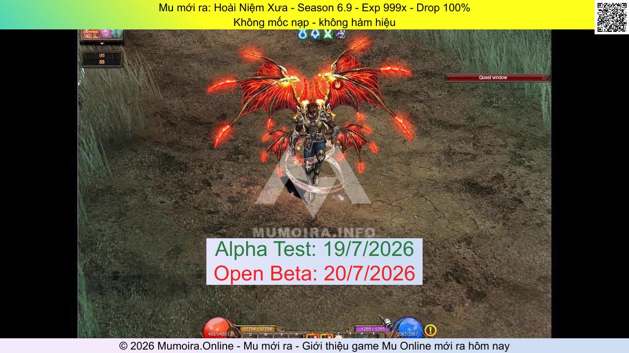 Mu mới ra, Hoài Niệm Xưa, hoainiemxua.online, Mu Online, Mu SS6 mới ra, Mu Test tháng 7 2026, Không mốc nạp - không hàm hiệu, Season 6.9