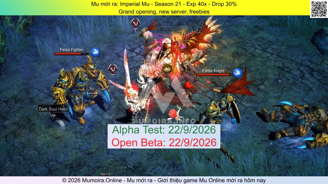 Mu mới ra, Imperial Mu, imperialmu.net, Mu Online, Mu SS21 mới ra, Mu Test tháng 9 2026, Grand opening, new server, freebies, Season 21