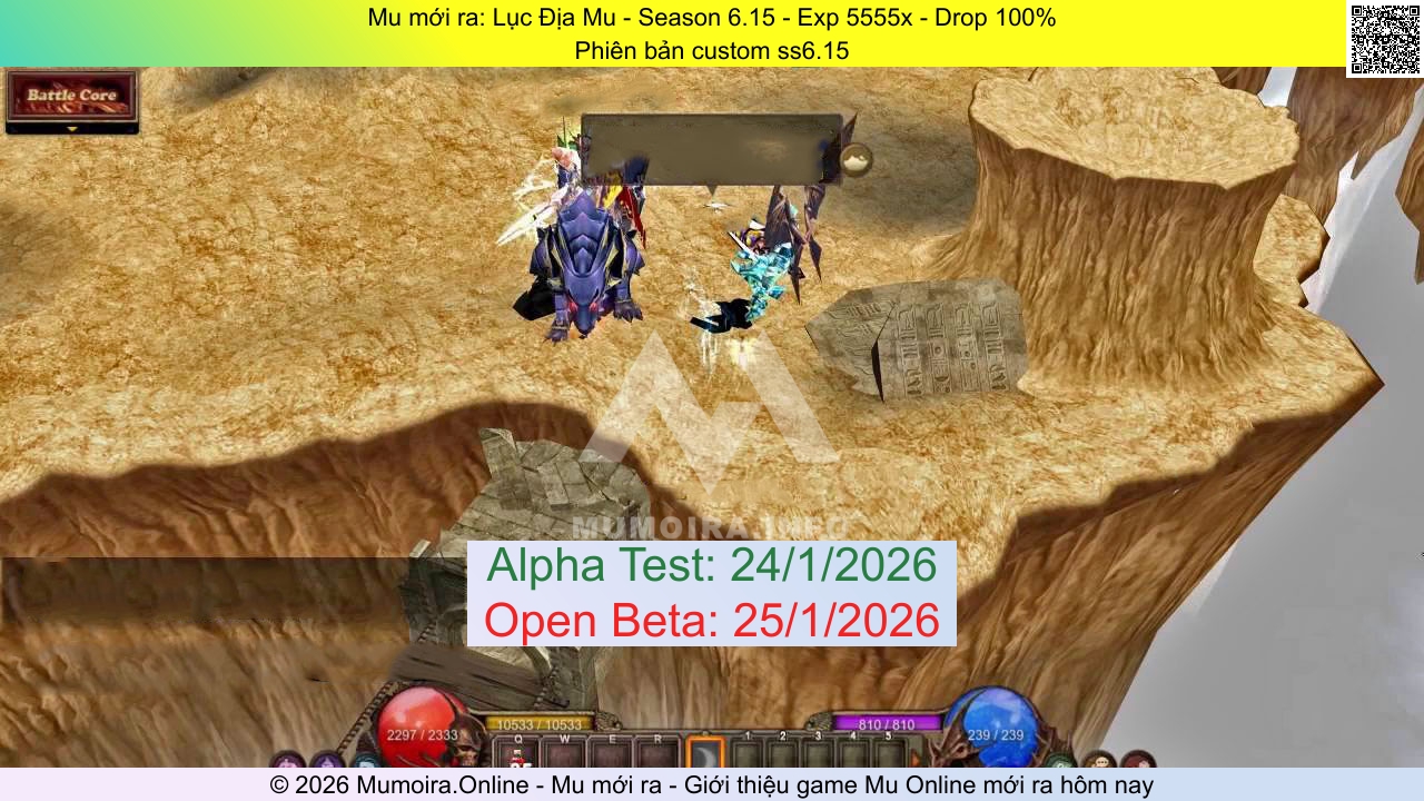 Mu mới ra, Lục Địa Mu, lucdiamu.top, Mu Online, Mu SS6 mới ra, Mu Test tháng 1 2026, Phiên bản custom ss6.15, Season 6.15