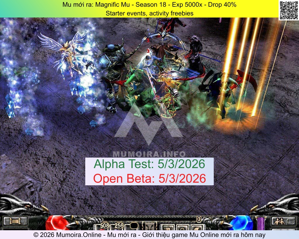 Mu mới ra, Magnific Mu, magnificmu.com, Mu Online, Mu SS18 mới ra, Mu Test tháng 3 2026, Starter events, activity freebies, Season 18