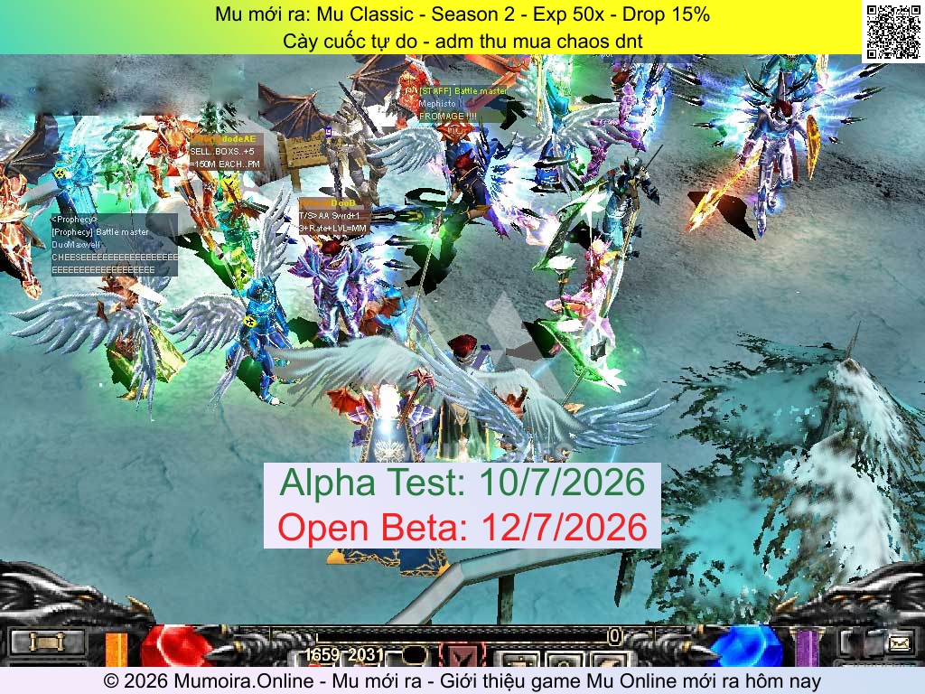 Mu mới ra, Mu Classic, mu-classic.net, Mu Online, Mu SS2 mới ra, Mu Test tháng 7 2026, Cày cuốc tự do - adm thu mua chaos dnt, Season 2