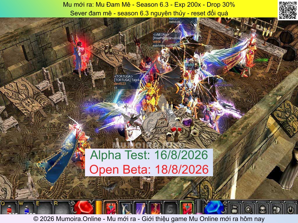 Mu mới ra, Mu Đam Mê, songtrondamme.net, Mu Online, Mu SS6 mới ra, Mu Test tháng 8 2026, Sever đam mê - season 6.3 nguyên thủy - reset đổi quà, Season 6.3