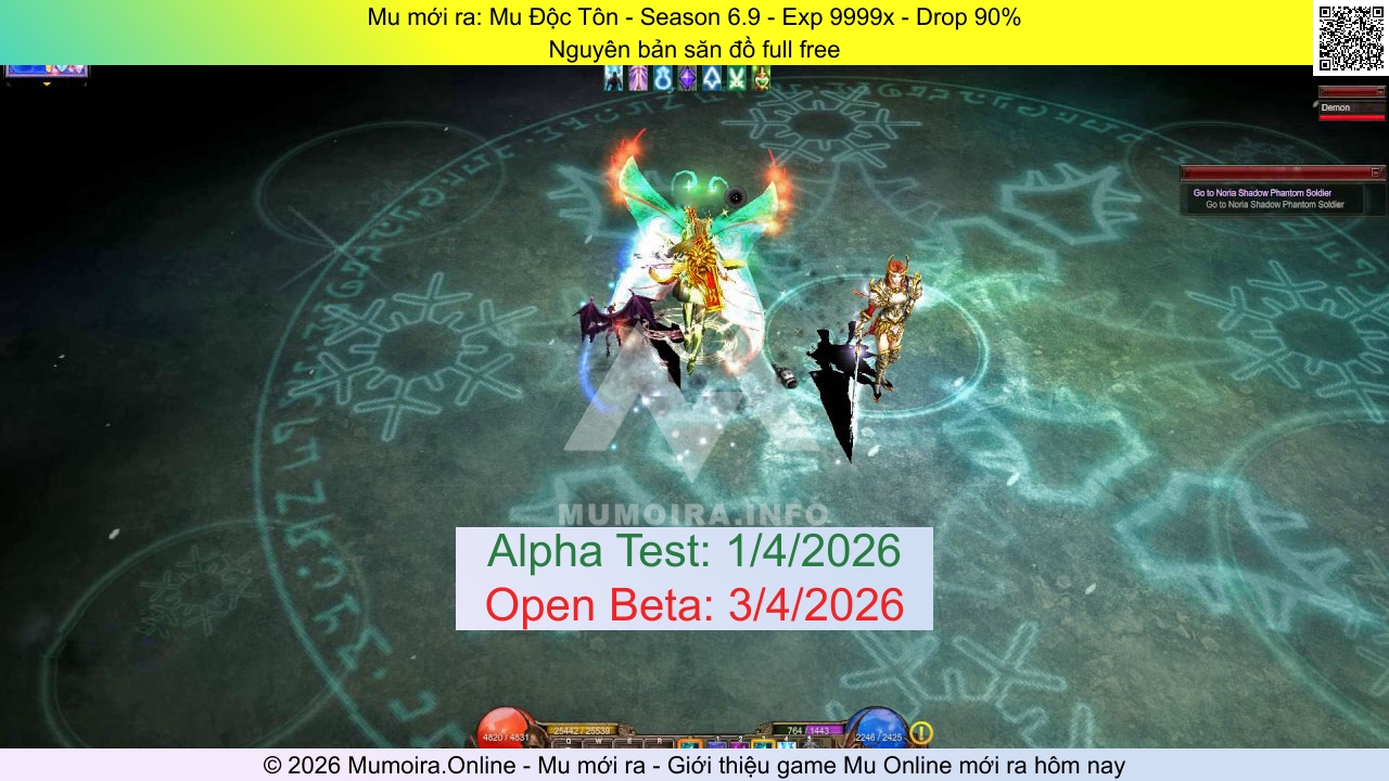 Mu mới ra, Mu Độc Tôn, mudocton.vip, Mu Online, Mu SS6 mới ra, Mu Test tháng 4 2026, Nguyên bản săn đồ full free, Season 6.9