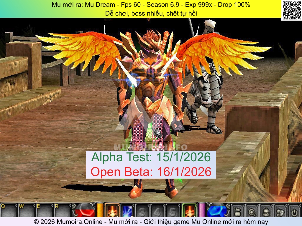 Mu mới ra, Mu Dream - Fps 60, mu-dream.info, Mu Online, Mu SS6 mới ra, Mu Test tháng 1 2026, Dễ chơi, boss nhiều, chết tự hồi, Season 6.9
