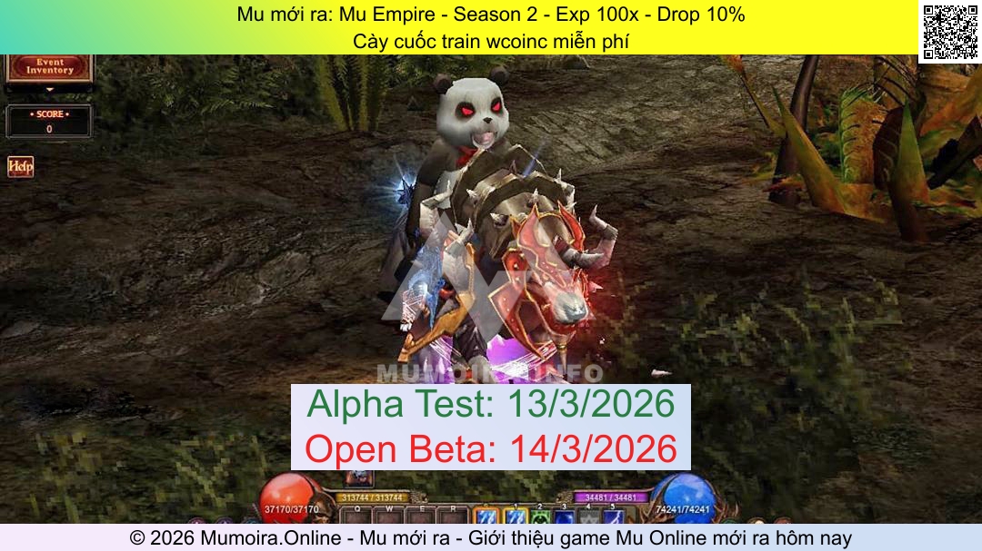 Mu mới ra, Mu Empire, mu-empire.com, Mu Online, Mu SS2 mới ra, Mu Test tháng 3 2026, Cày cuốc train wcoinc miễn phí, Season 2